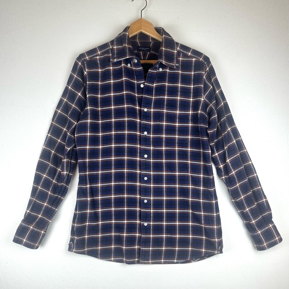 Proper Cloth Plaid Button Down Long Sleeve Shirt‎ Cotton Casual